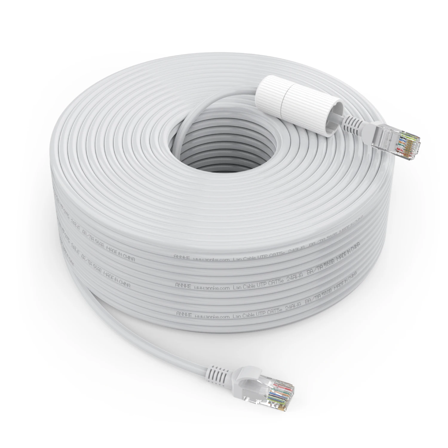 ANNKE 1PC 30M CAT6E 4K-Rated Video POE Ethernet Cable 100ft Internet High Speed Network Cable for PoE Security IP Cameras