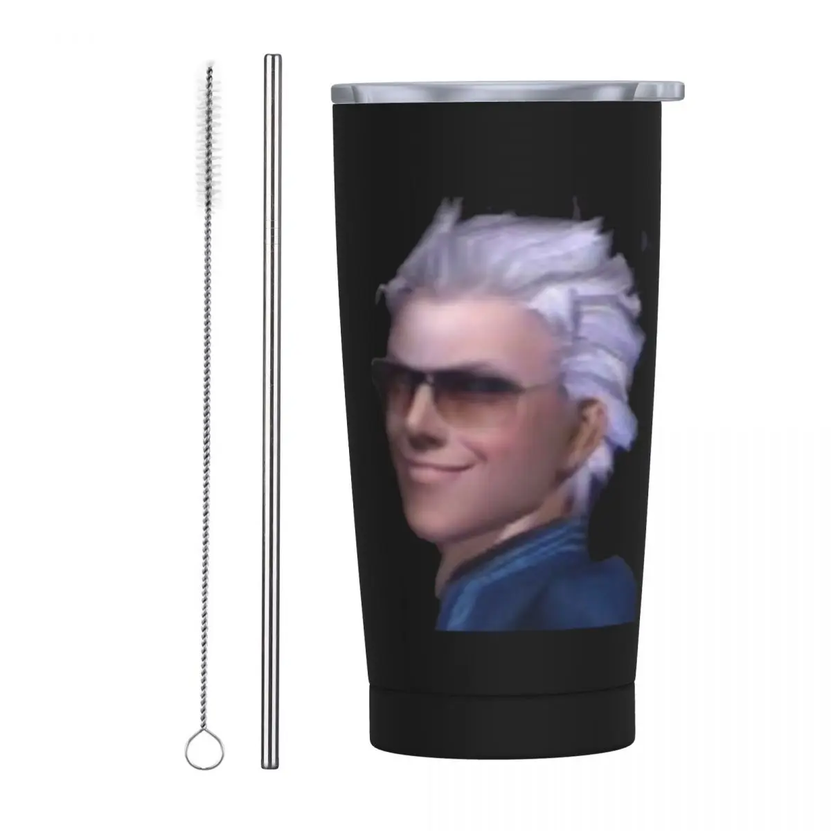 Vergil From The Devil May Cry Series Coasters Stainless Steel Tumbler Vacuum Insulated Mug Thermal Cold Cup Straw With Lid 20oz