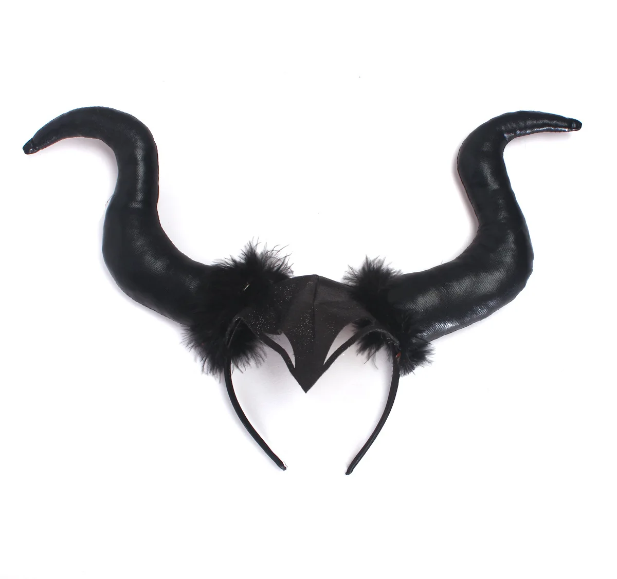 Mädchen Dark Angel Böse Königin Kostüm-Set Lila-Schwarzes Tüllkleid Mit Federflügeln Horn-Stirnband Für Halloween Karneval – Detail 12
