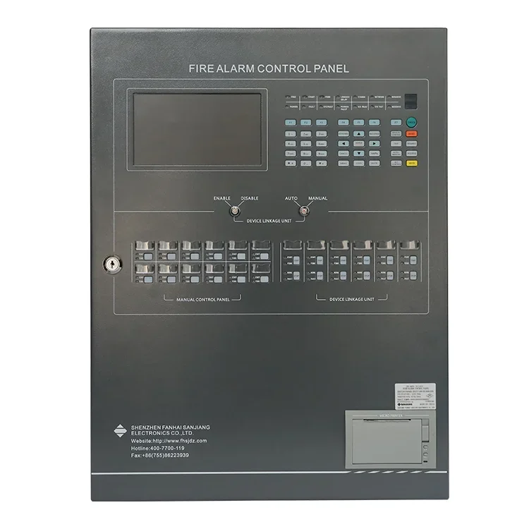 Factory Outlet Non-Polarity Two Wire Fire Alarm Control Panel For Hotel Commercial Building Office Warehouse