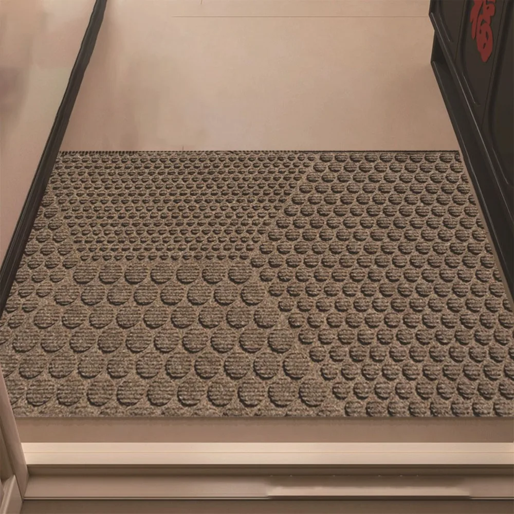 

3D Groove Entrance Doormat Waterproof Non-Slip Floor Mat Stain Resistant Geometric Wave Pattern Welcome Door Mats Corridor
