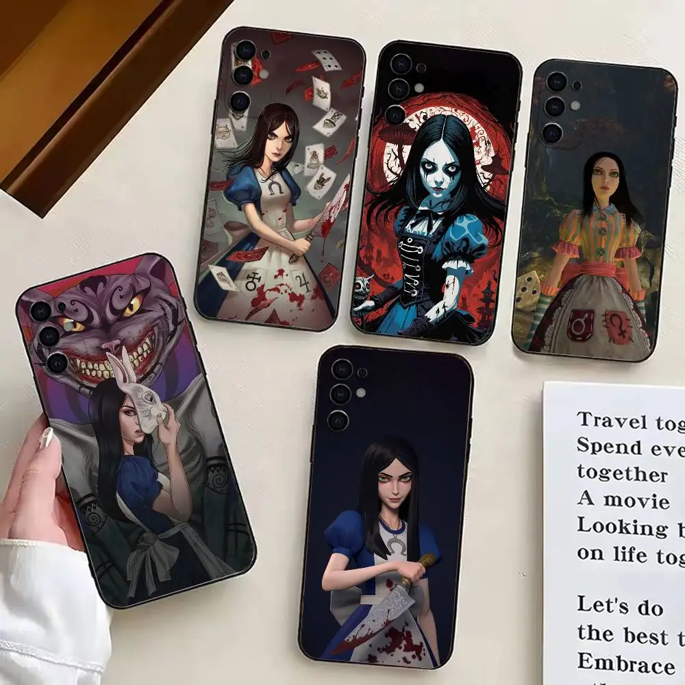 

J-Jogo A-Alice M-Madness R-Returns Phone Case For Samsung S25,S24,S21,S22,S23,S30,Ultra,S20,Plus,Fe,Lite,Note,10,Black Cover