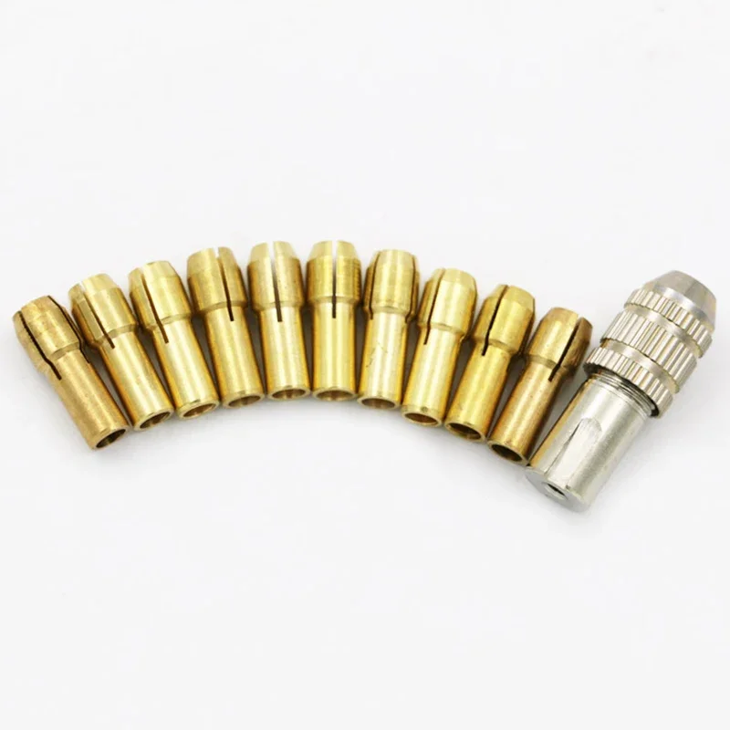 Mini Drill Chucks Universal Keyless Drill Chuck For Dremel Mini Electric Drill Power Tool Accessories Copper Micro Collets Clamp
