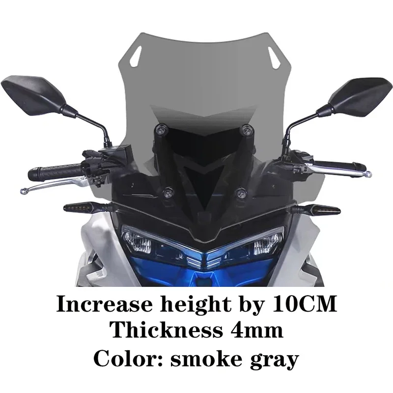 Suitable for Darth Vader Promise motorcycle DS525X, with increased and widened windshield, front 525DSX modified windshield