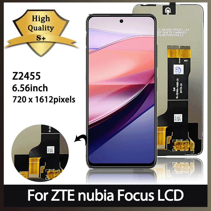 

6,56 "IPS ЖК-дисплей для ZTE Nubia Focus 5G ЖК-дисплей с рамкой, дигитайзер сенсорного экрана Z2455, запасные части для ремонта дисплея