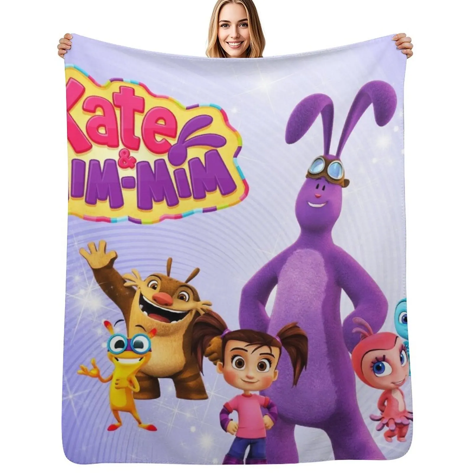Kate and Mim-Mim characters boomer Funny T Shirt Woman,Gift for Friends Throw Blanket Sofa Bed Tourist Blankets