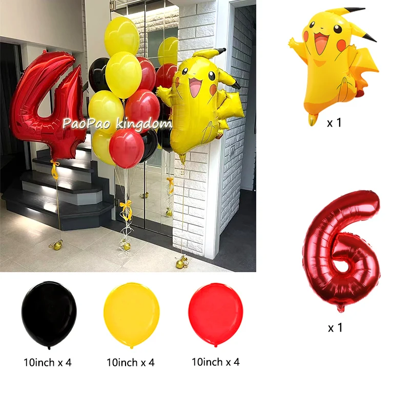 Bestseller Pikachu Ballon-Set Cartoon-Charakter Luftballons für Babyparty Geburtstagsdekoration – Detail 15