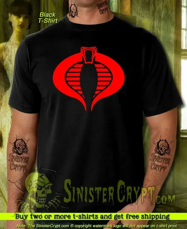 Cobra Command t-shirt GI G.I. Joe enemy Rise Retaliation, sizes: Small to 6XL