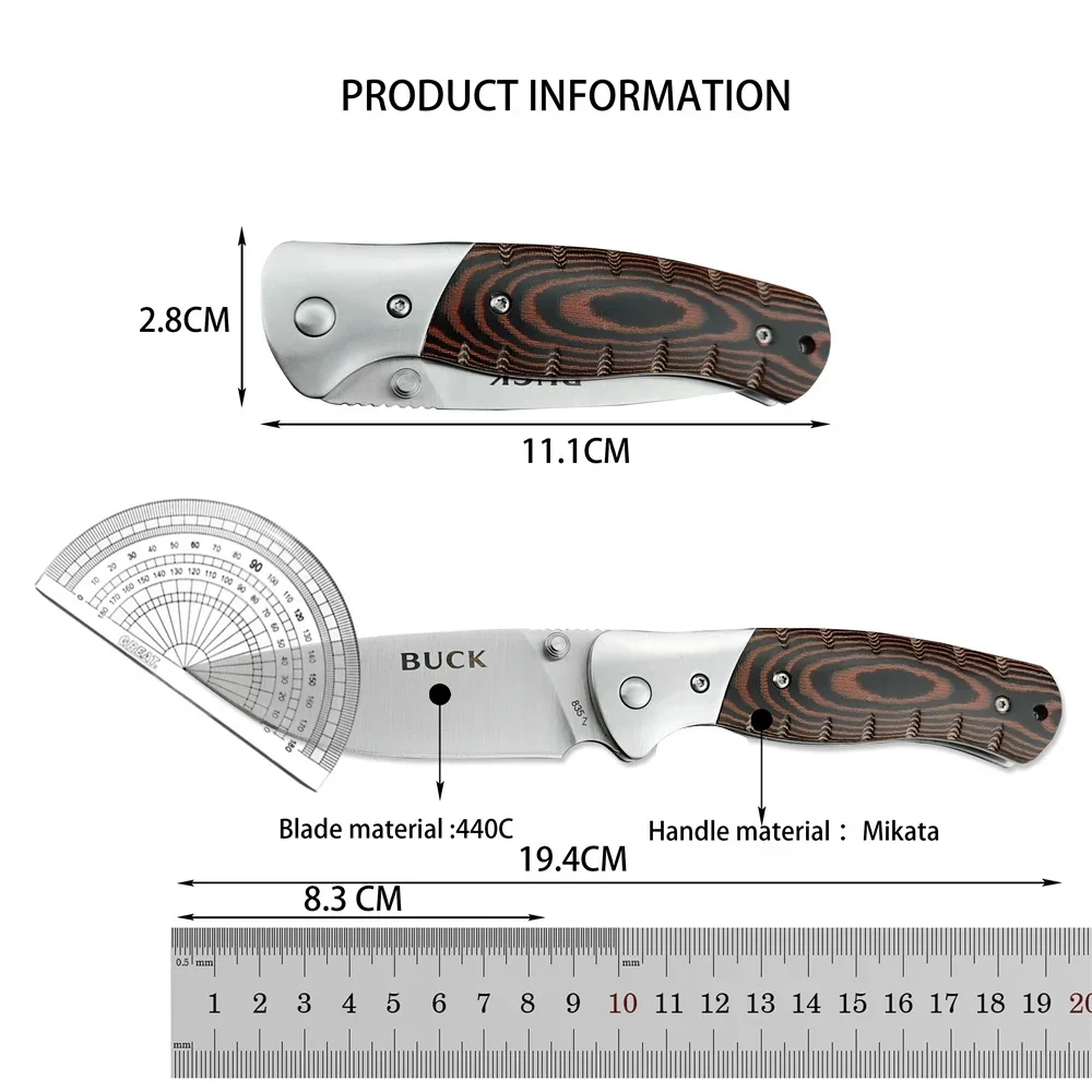 BK 835 سكين سيلكرك صغير قابل للطي سكين جيب 440C شفرة ميكاتا مقابض الإنقاذ فائدة سكينة تكتيكية السلامة EDC Multitool