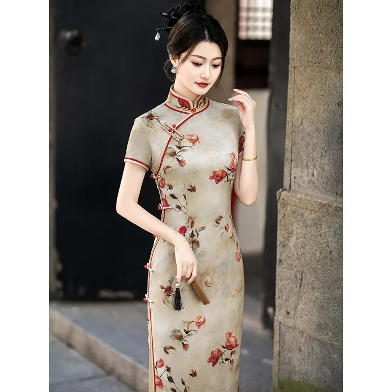 

Mom, new Chinese style female high-end 2026 new spring old Shanghai retro large size improvement