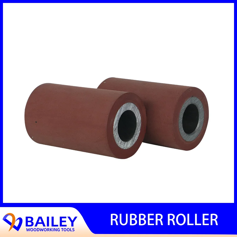 BAILEY 1Pair 30x14x50mm High Quality Rubber Wheel Feeding Roller for Manual Edge banding Machine Woodworking Tool RBR115