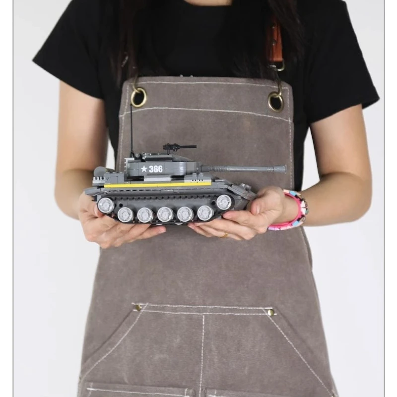 Klocki konstrukcyjne SEMBO - ciężki czołg, edukacyjny zestaw do składania dla dzieci, model samochodu z małych elementów, modne zabawki, ozdoby, prezenty urodzinowe