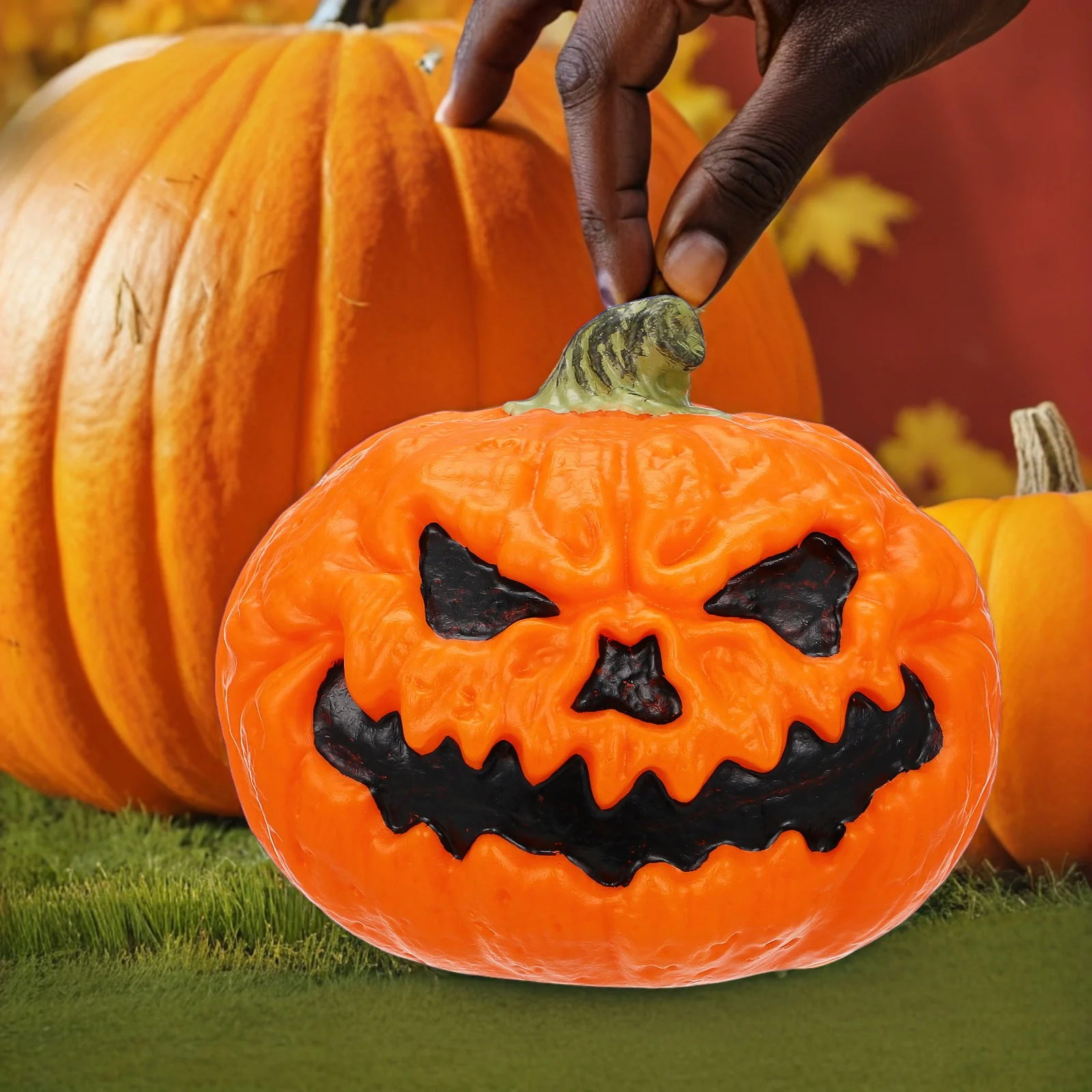 

Led Glowing Pumpkin Decoration Hollow Design Light Up Jack O Lantern For Halloween Outdoor Indoor Operated