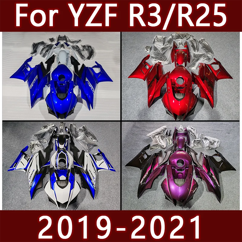 New Customized Motorcycle Fairing Kit For Yamaha YZF R3 2019 2020 2021 YZF R25 19-21 ABS Injection Fairings Bodywork Accessories