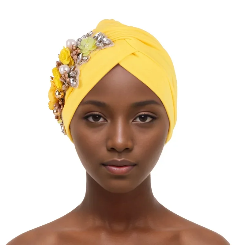 2024 African Headtie Summer Autumn Fashion Party Evening African Solid Color Headtie  Muslim Hijab Outfis