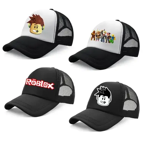 Robloxs Peripheral Cartoon Baseball Hat Europe and America Anime Cartoon Net Hat Letter Sunshade Sunscreen Cap