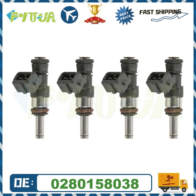 

4pcs fuel Injector 0280158038 For BMW F 650 Gs Special Editon Yellow 700 Hp 4 03-21 0 280 158 038