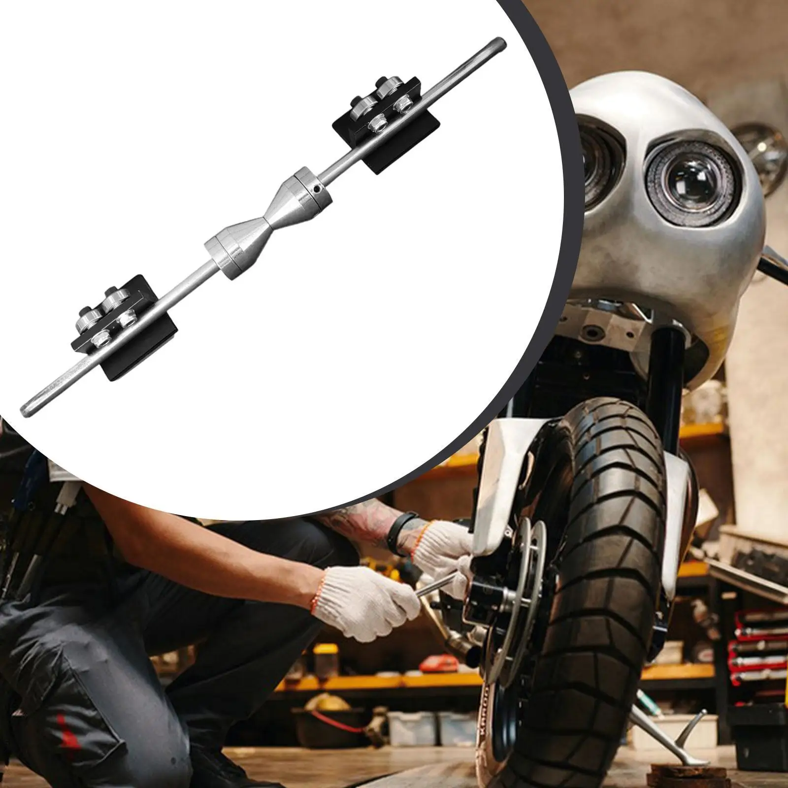 

Детали балансира колес мотоцикла, обслуживание шпона, легкие мужчины, взрослые