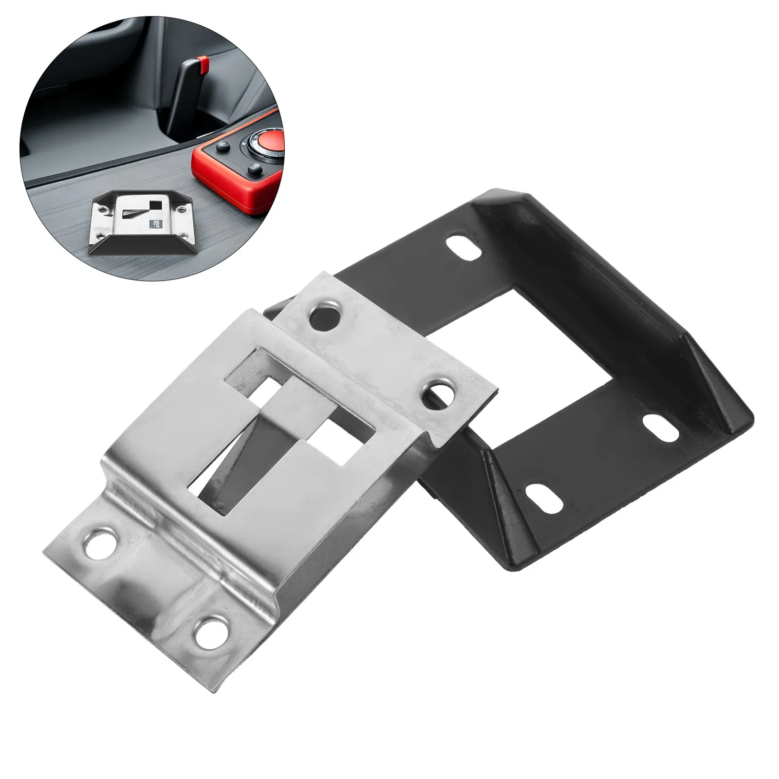Truck Door Latch Base Heavy Duty Stainless Steel Rear Carriage Door Lock Catch Plate Cargo Utility Box Trailer Lock