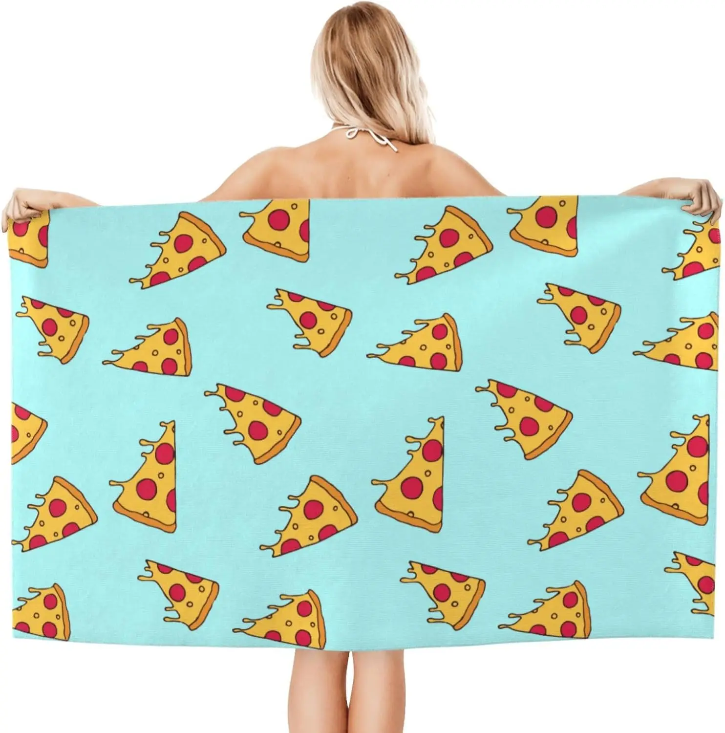 Cute Pizza Slice Cartoon Throw Blanket for Sofa Couch Decor Cozy Living Room Home Decor Gift Spring Autumn