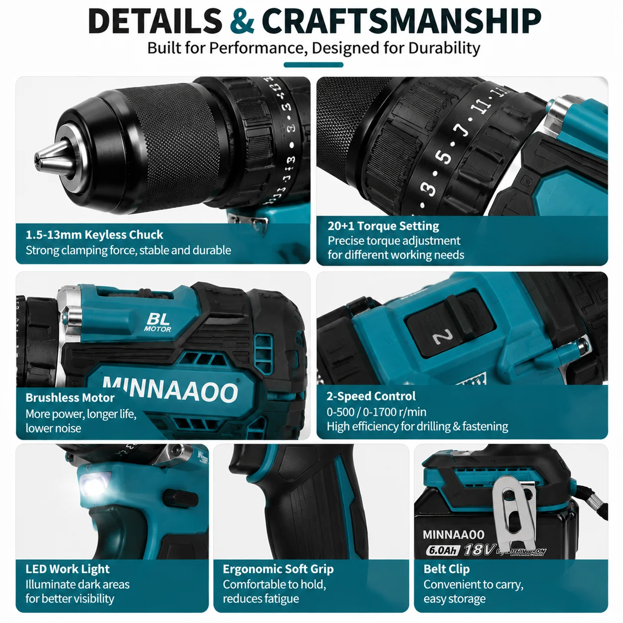 Geeignet für den bürstenlosen – Brushless Cordless Electric Drill 18V Bewertung und Preis