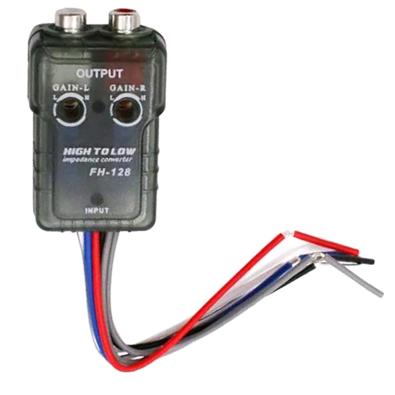 하이 레벨 스피커 신호-로우 레벨 RCA 어댑터, 카 오디오, 하이-로우 서브우퍼 오디오 변환기