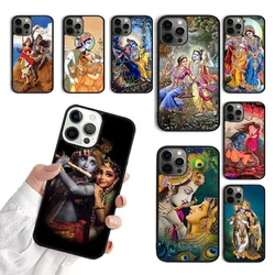 Lord Krishna Radha Phone Case For iPhone 15 16 SE2020 11 12 13 14 Pro Max Mini Cover For iPhone Max 6 7 8 Plus coque Fundas