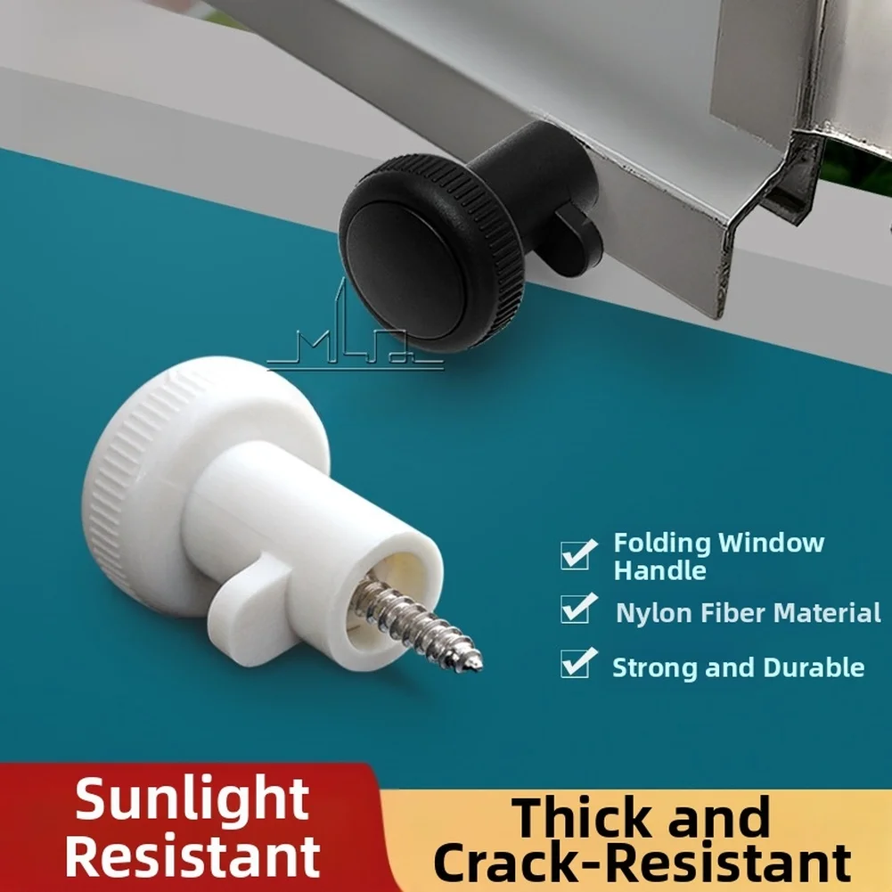 Frameless Balcony Sliding Glass Window Folding Handle Latch With Modern Knob Style And Nylon Fiber Construction