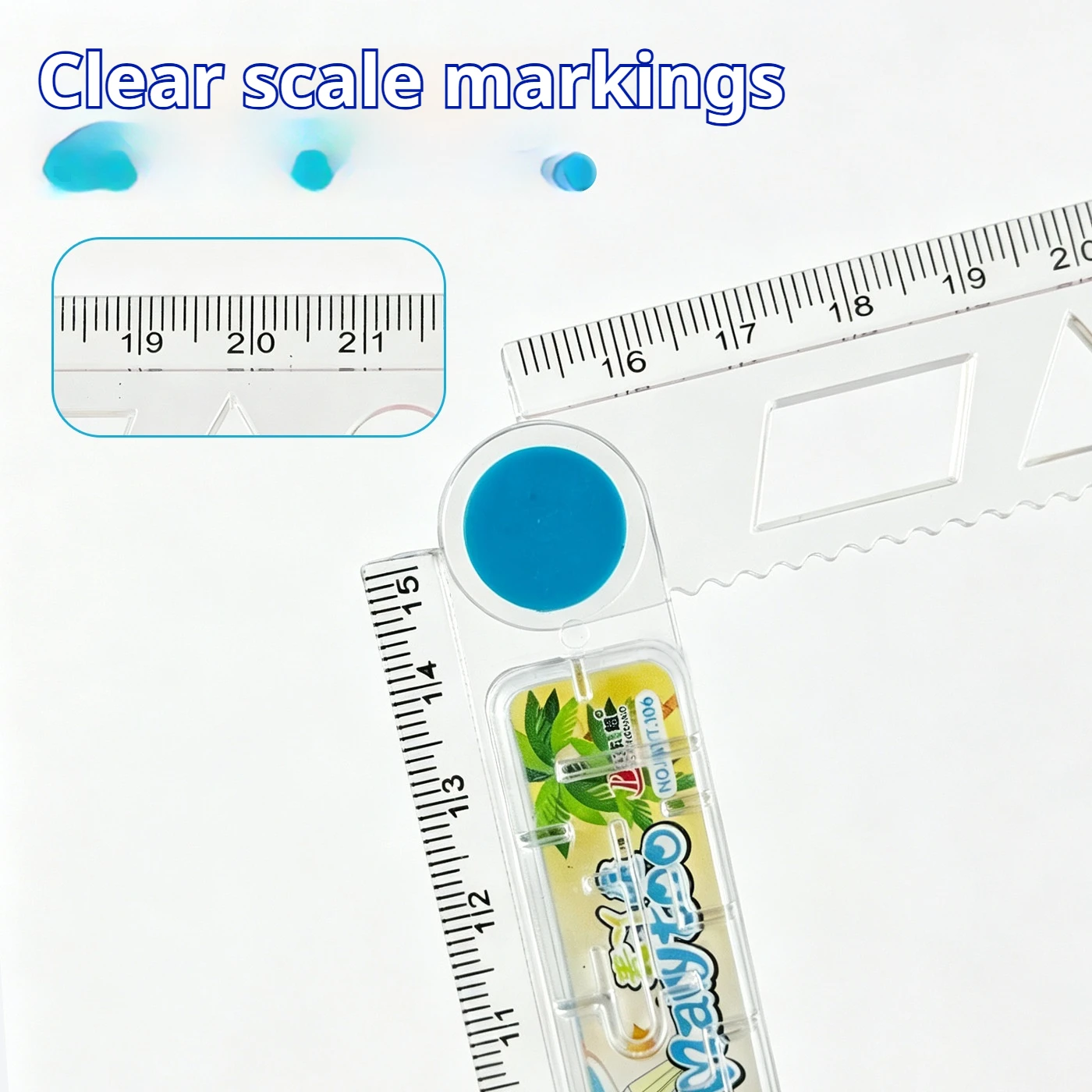 6/3 Pieces in Random Colors Cartoon Folding Multi-Functional Maze Ruler Plastic Ruler with Geometric Patterns for Elementary School Students a Great Companion for Back-To-School Season Makes Learning and Entertainment