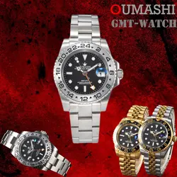 NH Watch 34 Mechanical Automatic  100M Waterproof GMT Watch Glow Ceramic Date Sapphire Glass Deluxe Watch reloj hombre Watchman