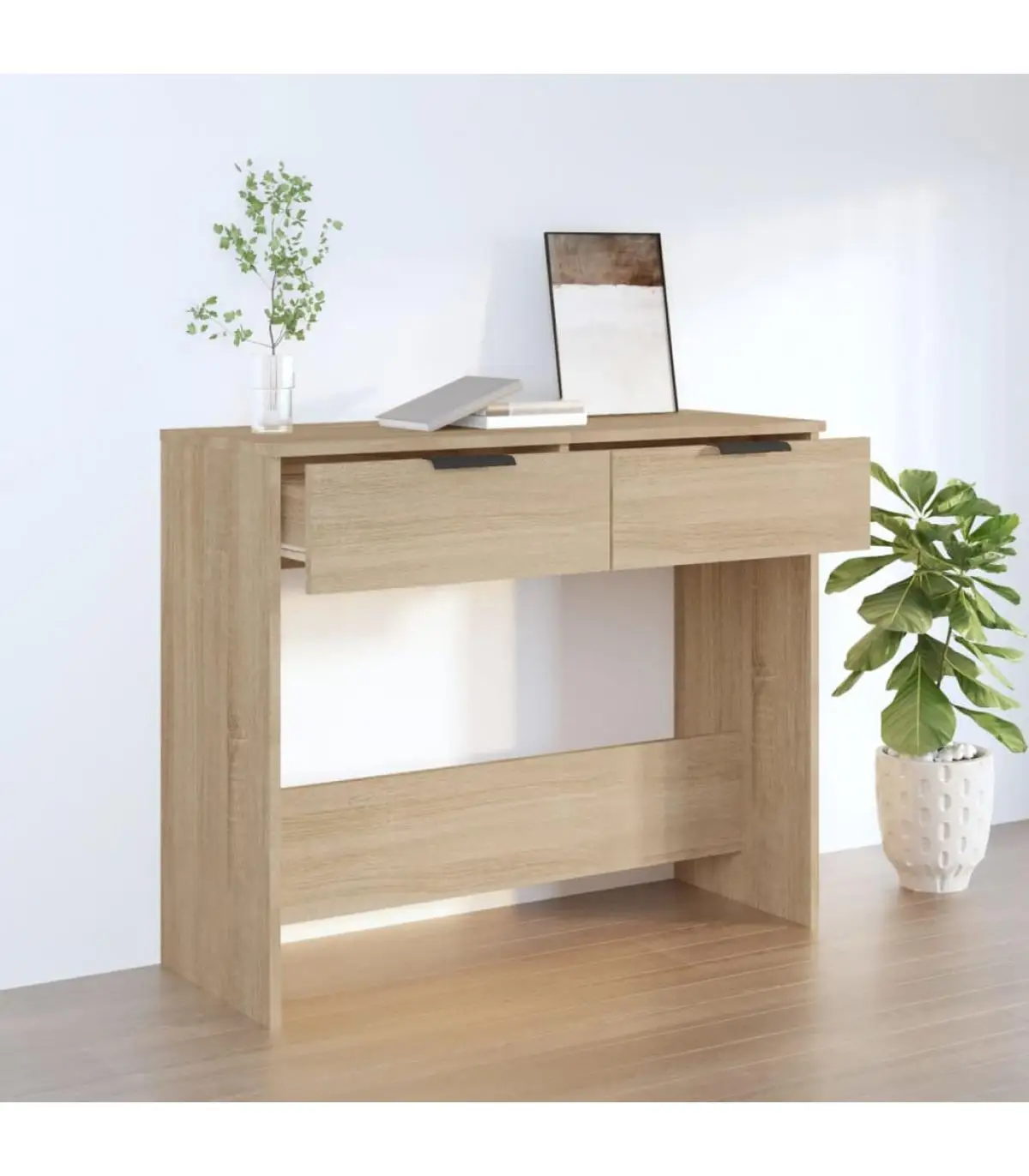 Side tables table plywood console Oak Sonoma 90x36x75 cm