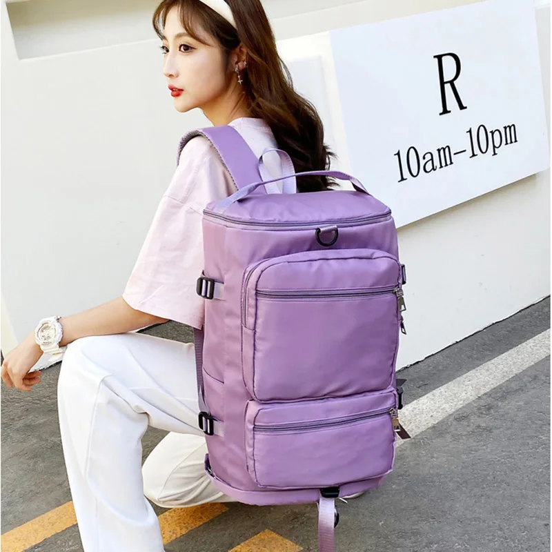 Large Travel Tote Women Duffle Backpack Weekend Sports Yoga Luggage Packing Shoulder Bags Multifunction Crossbody Bag XA341C