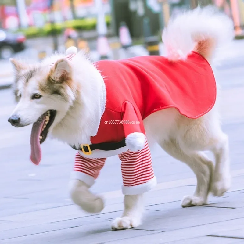 Winter Christmas Dogs Costumes Funny Santa Claus Clothes for Small Medium Pet Xmas New Year Clothing Cat Kitten Outfits 강아지옷