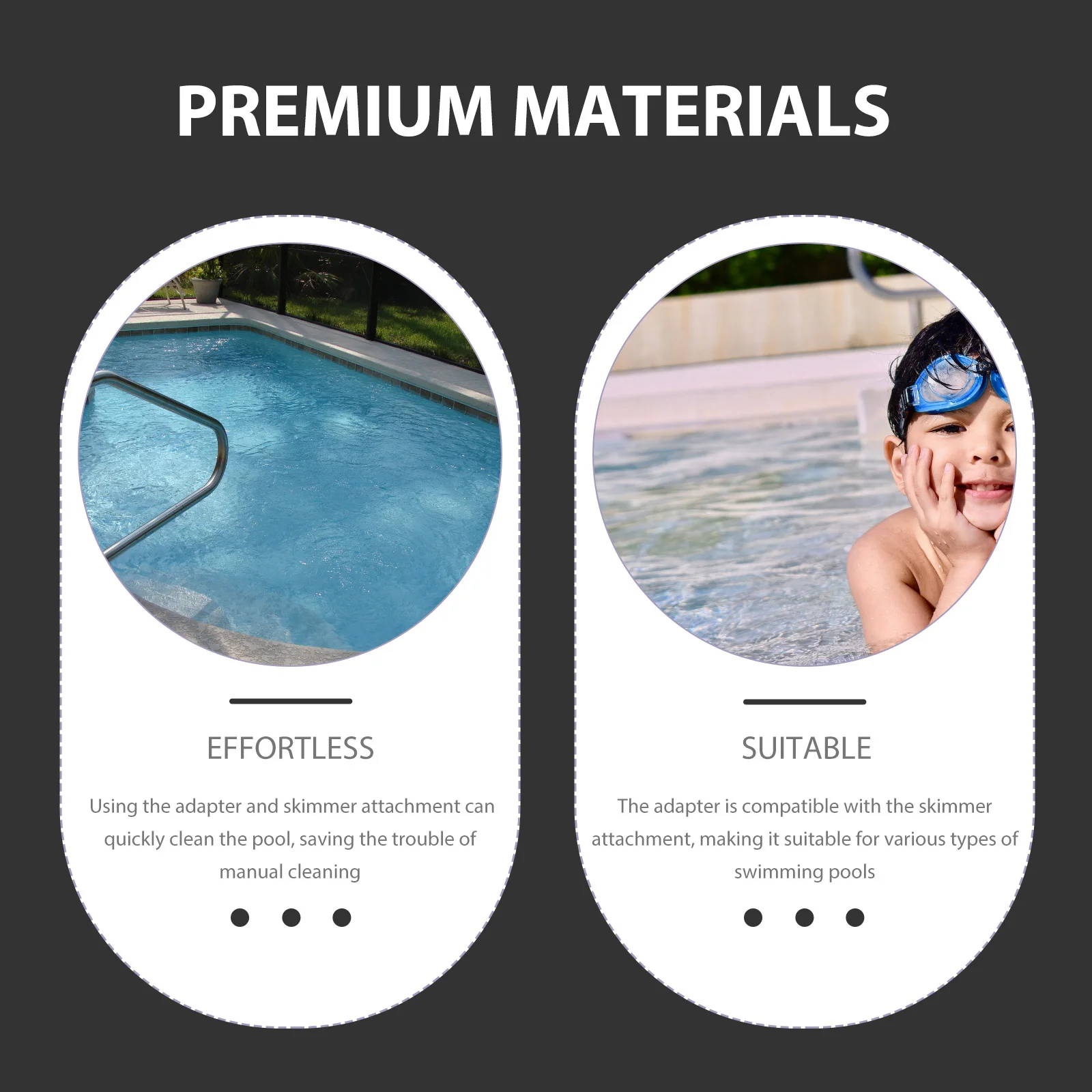 

Replacement Durable Hose Adapter Plastic Pool Pump Connector Threaded Connection Pool Hose Fittings Connectors for