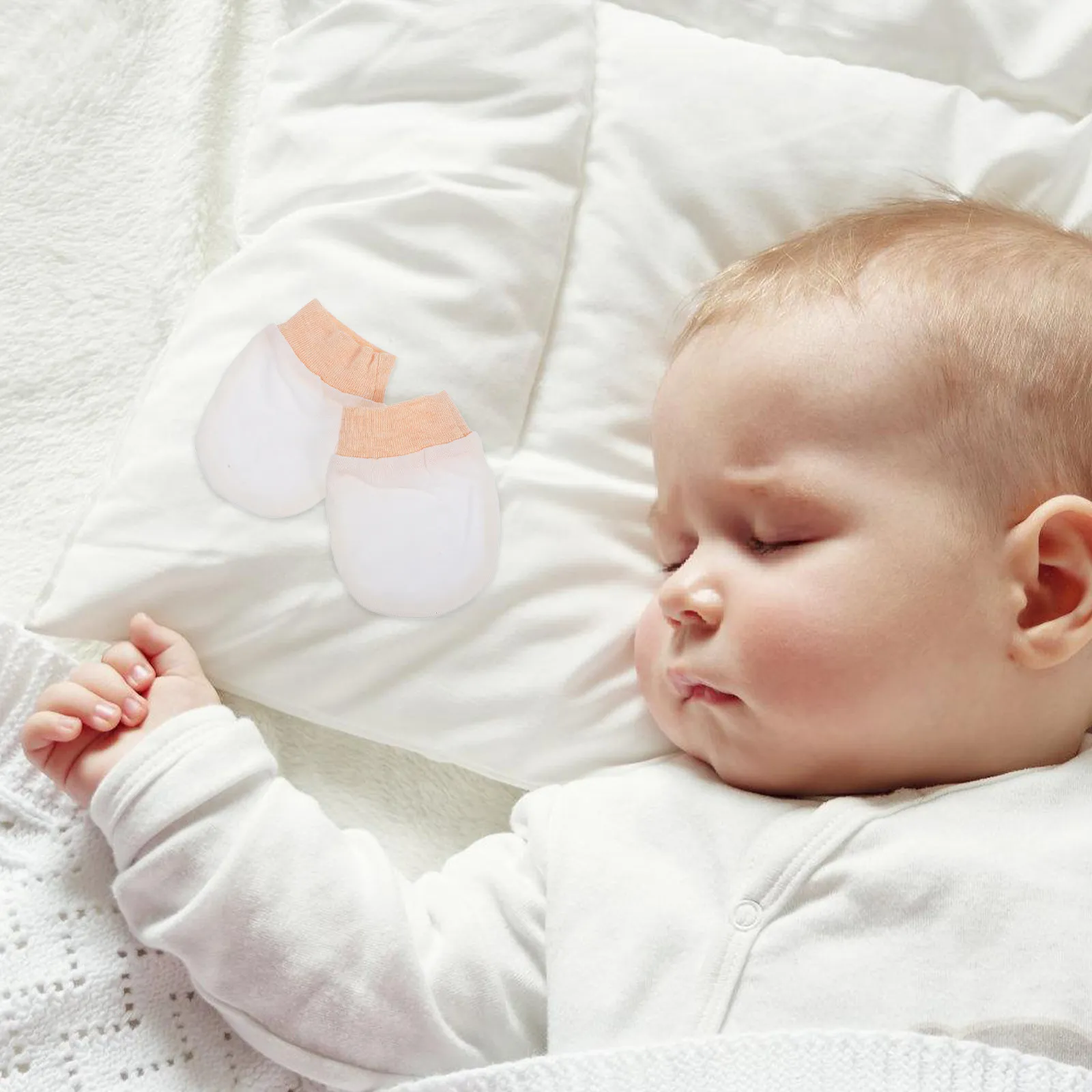 

5Pairs Colored Cotton Baby Mittens Newborn Anti Scratching Gloves Soft Stretchy One Size Fits Most Comfortable Cool Gentle on