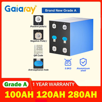 Gaiaray LiFePO4 Grade a Battery 3.2V 280AH 120AH 100AH Lithium Iron Phosphate for 12V 24V 4S Camping RV Solar Storage VAT-free