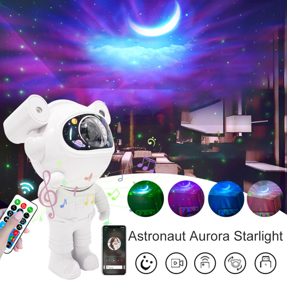 Astronaut Star Projector Night Light Remote Control Astronaut Starry Sky Led Desk Lamp for Child Nightlight Home Room Decoration