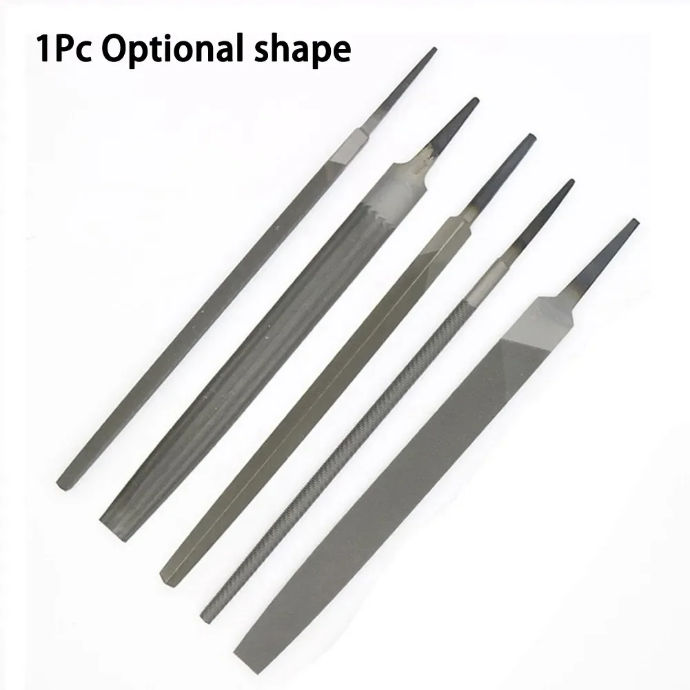 Steel Files Without Handle Round Half-round Triangular Square Flat Hand Tool Accessories And Parts 6 Inch Medium-Toothed