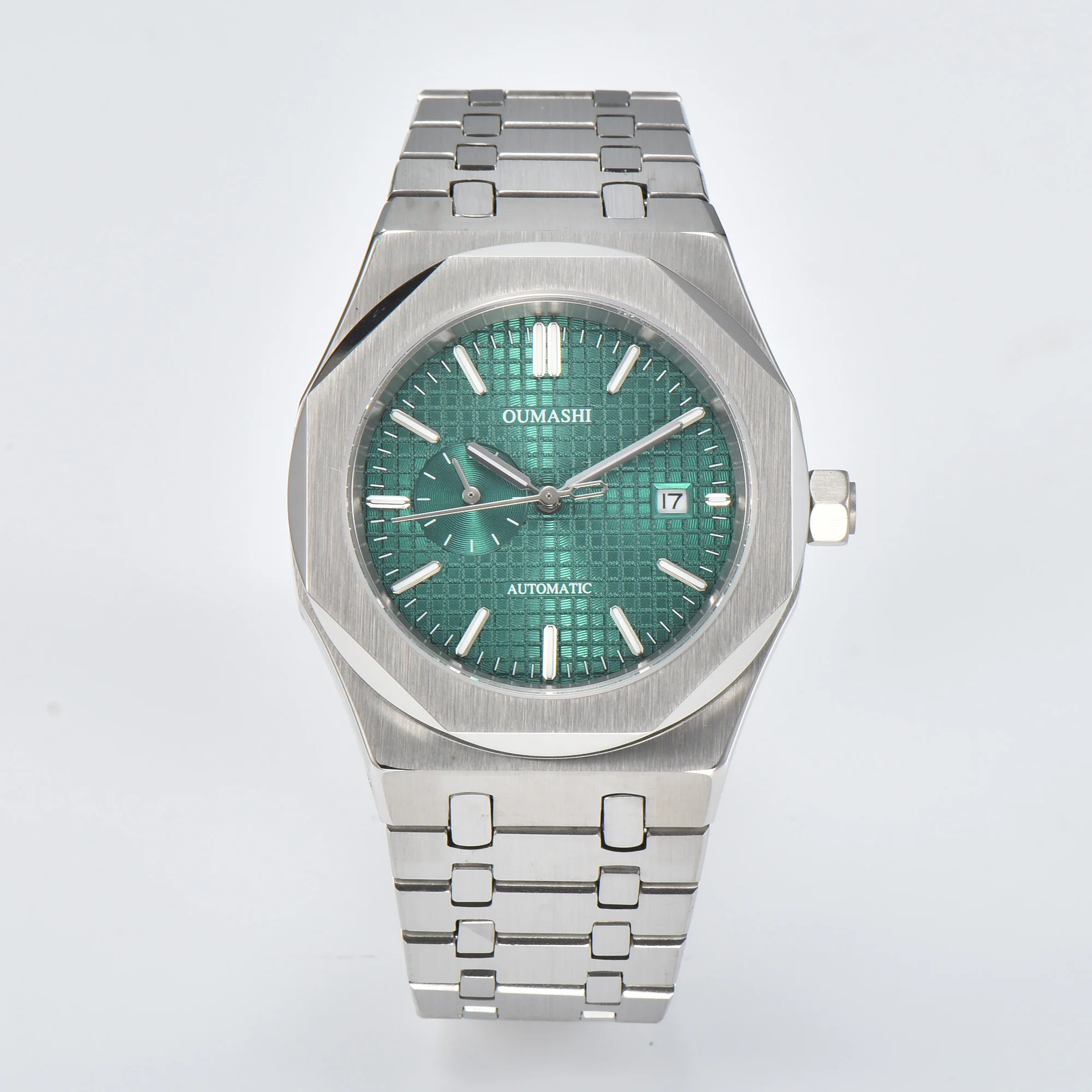 Miyota8217 완전 자동 기계식 무브먼트 시계, 스테인리스 스틸 케이스, 사파이어 유리, 방수 남성용 시계, 42mm