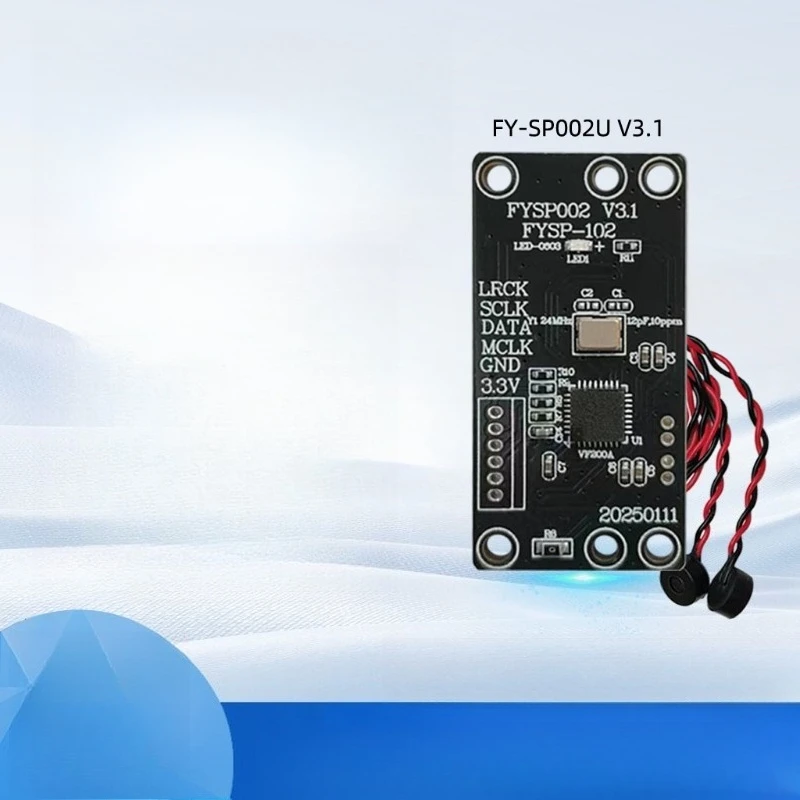 USB Microphone Array Module, Intelligent Noise Reduction, Clear Voice Pickup, Audio Recording and Analog Transmission Module