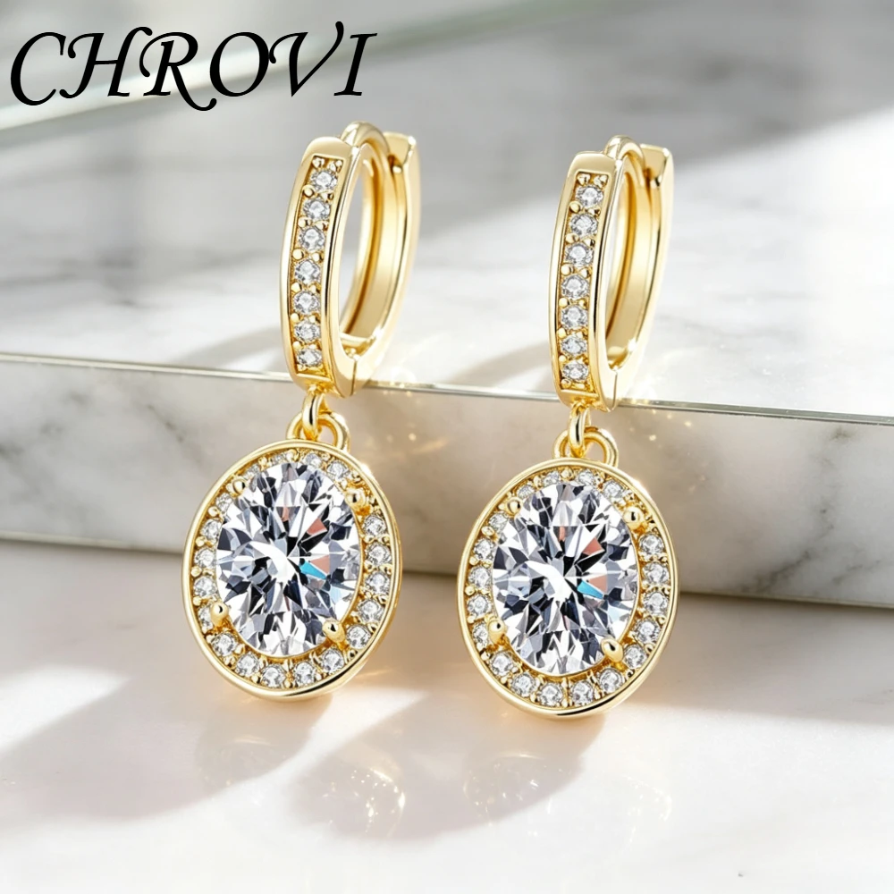 925 Pure Silver Earrings Elegant Sophisticated Oval Shaped Ear Studs New Style Jewelry for Women