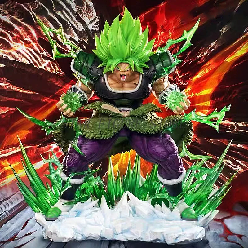 

25cm Dragon Ball Fury Broly Action Figure Statue Model Toys PVC Collection Anime Super Saiyan Gk Broli vs Son Goku Figurine Doll