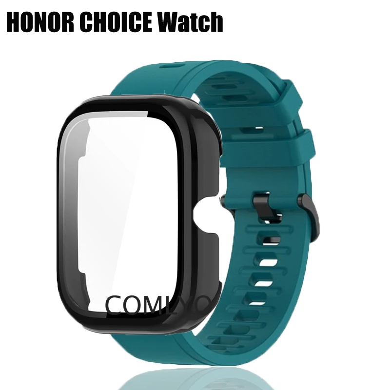 For Honor Choice Watch Case Strap Protective Full Cover Bumper Silicone Soft Band Women men Belt Screen protector film