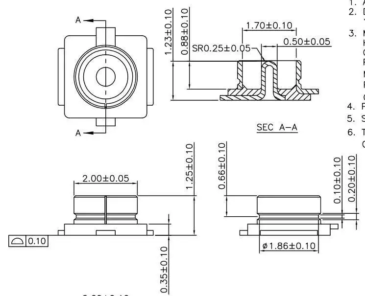 5 Stück IPEX/IPX-Stecker Patch-Antennenbasis U.FL U.FL-R RF-Koaxialkabel – Detail 1