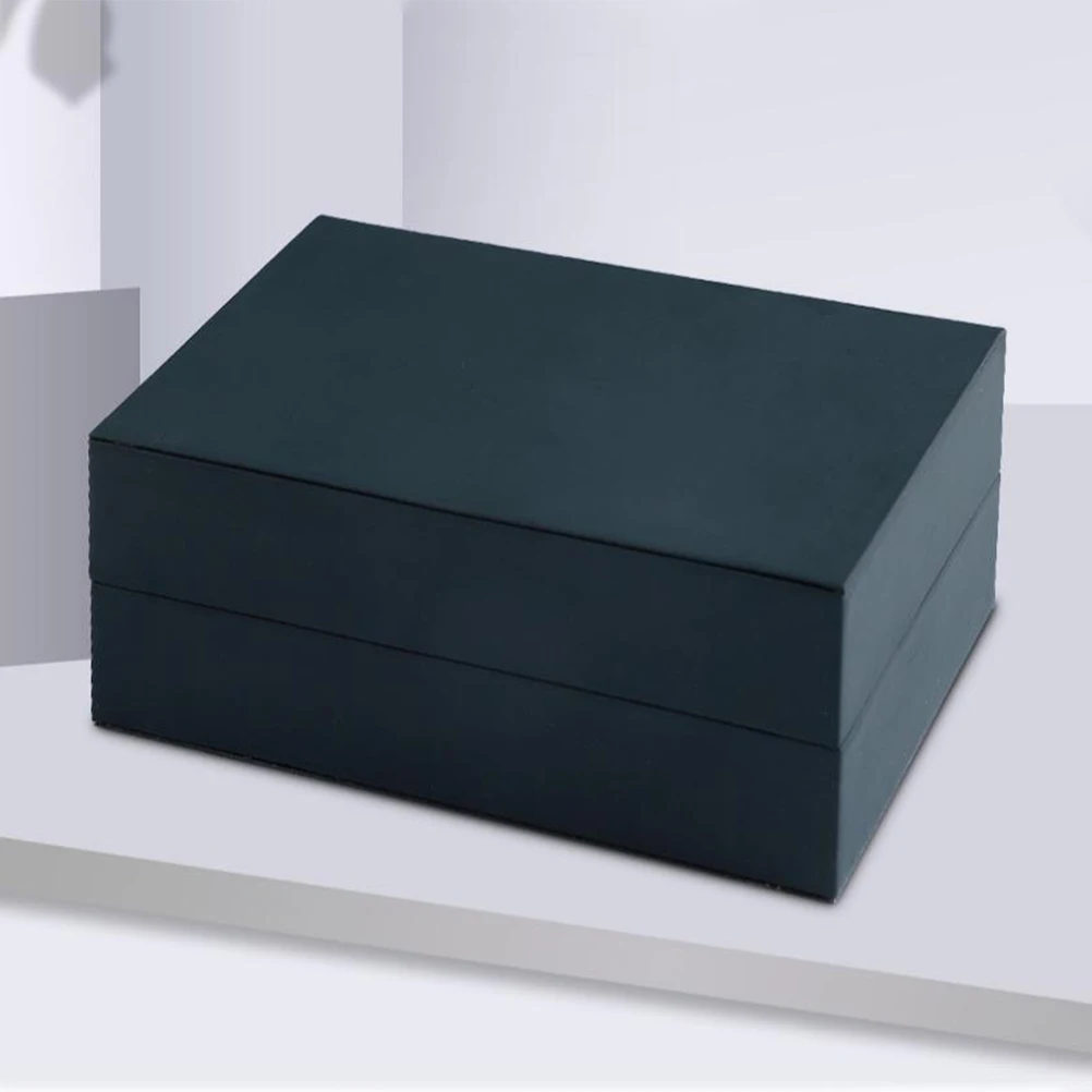 

PU Watch Storage Box Clear Display Bracelet Container Jewelry Ring Case Couple Watch Box Two Slots Lightweight Portable