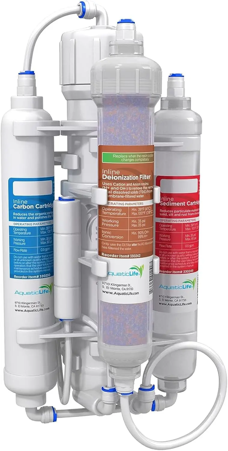 

4-Stage Reverse Osmosis Water Filter System Filtration Units for Aquarium,