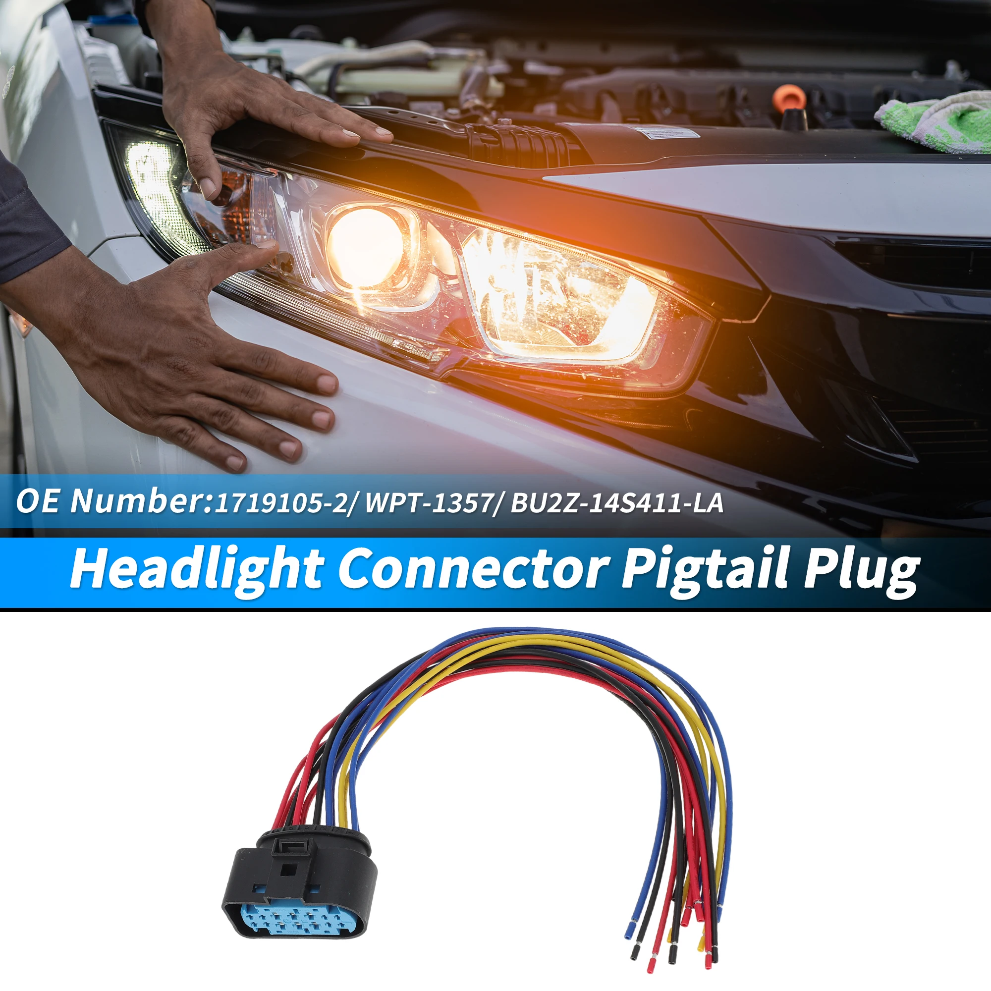 

X Autohaux 14-контактный разъем для фар для Ford Focus 2012-2018 No 1719105-2