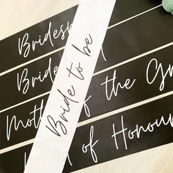 Mother of the groom Bride to be bridesmaid maid of honor sash Wedding Bachelorette hen do Party Bridal Shower decoration gift