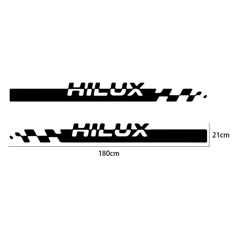 ملصقات شريط جانبي لباب السيارة ، شارات فينيل عاكسة للشاحنات الصغيرة ، ملحقات تزيين السيارات لتويوتا هايلكس فيجو ريفو ، 2