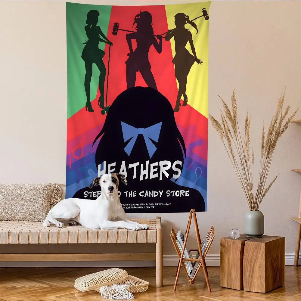 الكلاسيكية في سن المراهقة الموسيقية هيذرز الكرتون نسيج البوهيمي جدار المفروشات ماندالا ديكور المنزل #4